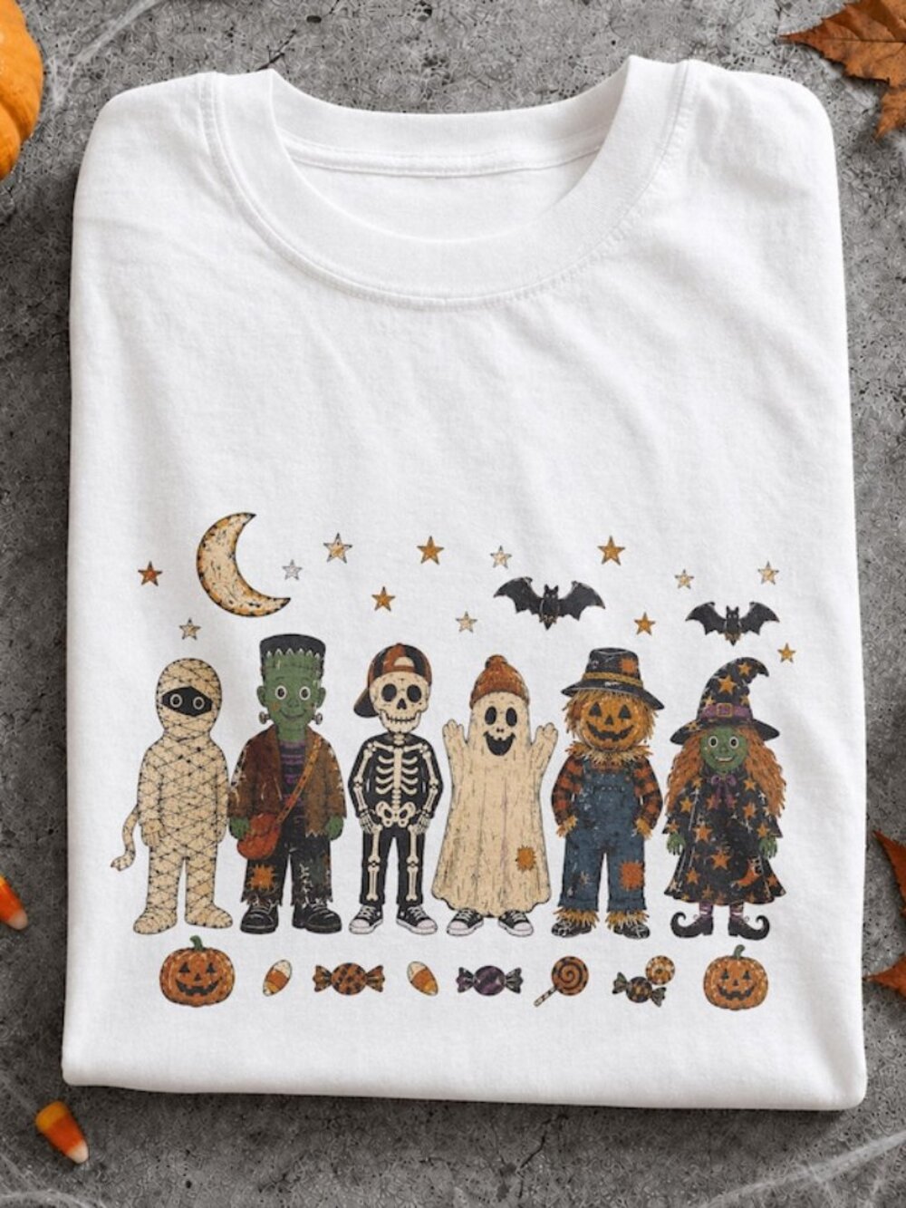 Halloween Characters Shirt, Retro Halloween Graphic Shirt